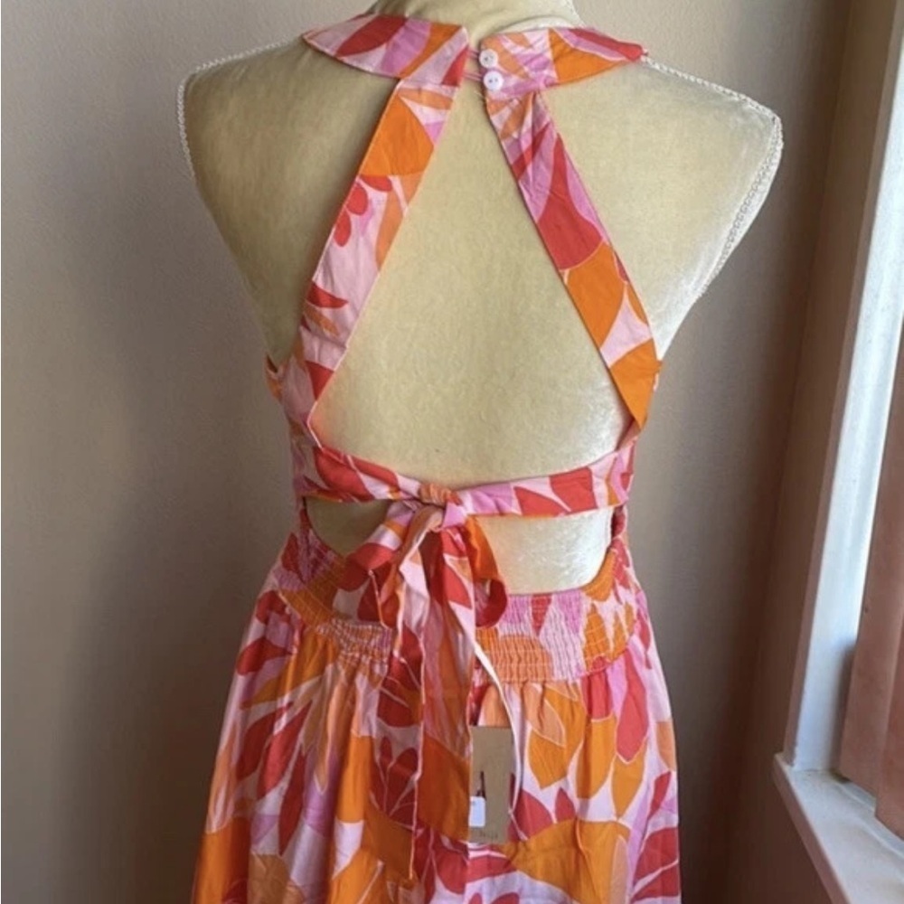 NWT Anthropologie Abel The Label Floral Maxi Dress Charlotte Backless Halter Med - Picture 7 of 9